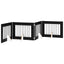 Sammenklappelig hundegitter med stativer 4 pcs Sort eg 321 cm