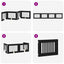 Sammenklappelig hundegitter med stativer 4 pcs Sort eg 321 cm