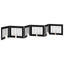 Sammenklappelig hundegitter med stativer 6 pcs Sort eg 482 cm