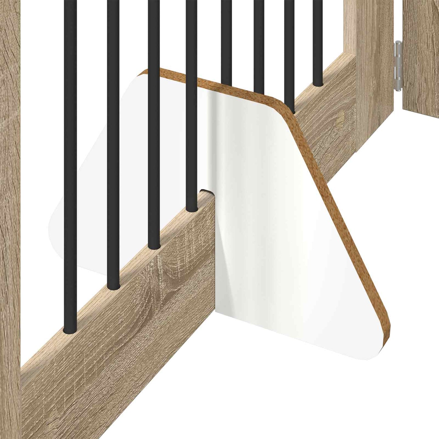 Sammenklappelig hundegitter med stativer 6 pcs Sonoma-eg 482 cm