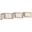 Sammenklappelig hundegitter med stativer 6 pcs Sonoma-eg 482 cm