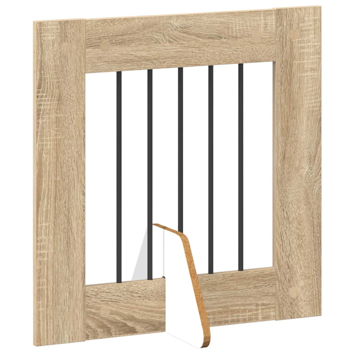 Sammenklappelig hundegitter med stativer 4 pcs Sonoma-eg 241 cm