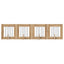 Sammenklappelig hundegitter med stativer 4 pcs Artisan-eg