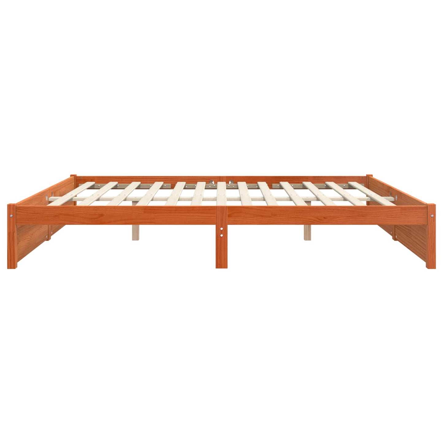 Sengestel Voks brun 150 x 200 cm Massivt fyrretræ