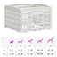 4-panelers hunde legegrind 60 x 60 x 38 cm Plastik Hvid