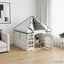 4 Panelers Hundelufter med Tag 60 x 60 x 82 cm Plastik Hvid
