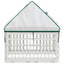 4 Panelers Hundelufter med Tag 60 x 60 x 82 cm Plastik Hvid