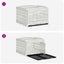 4-panelers hunde legegrind 122 x 106,5 x 82 cm Plastik Hvid