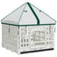 4 Panelers Hundelufter med Tag 122 x 106,5 x 82 cm Plastik Hvid