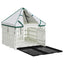 4 Panelers Hundelufter med Tag 122 x 106,5 x 82 cm Plastik Hvid