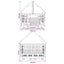 4 Panelers Hundelufter med Tag 122 x 106,5 x 82 cm Plastik Hvid