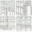 6 Panelers hundelegeplads 122 x 106,5 x 40 cm Plastik Hvid
