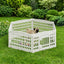 6 Panelers hundelegeplads 122 x 106,5 x 40 cm Plastik Hvid