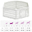 6 Panelers hundelegeplads 122 x 106,5 x 40 cm Plastik Hvid