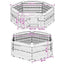 6 Panelers hundelegeplads 122 x 106,5 x 40 cm Plastik Hvid