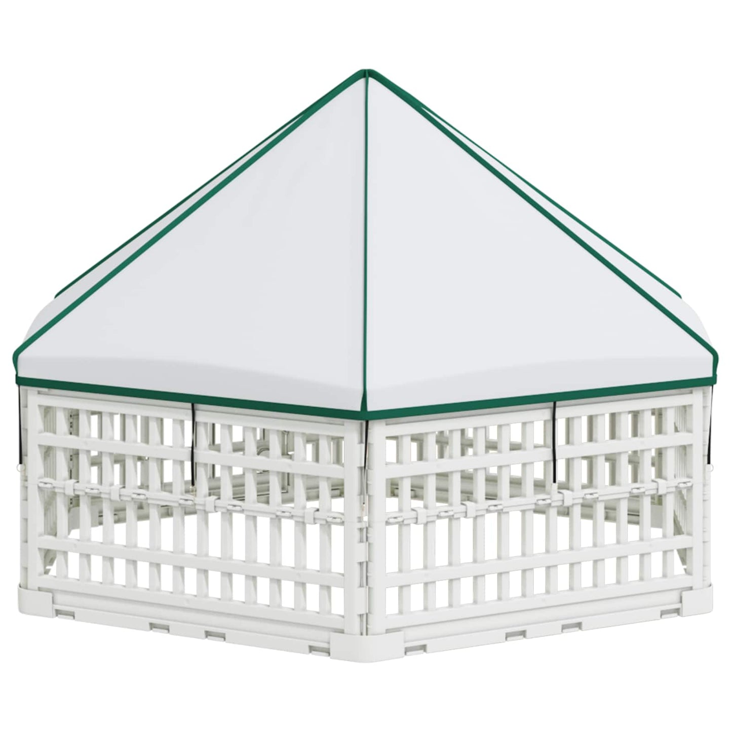 6 Panelers hundelegeplads 122 x 106,5 x 82 cm Plastik Hvid
