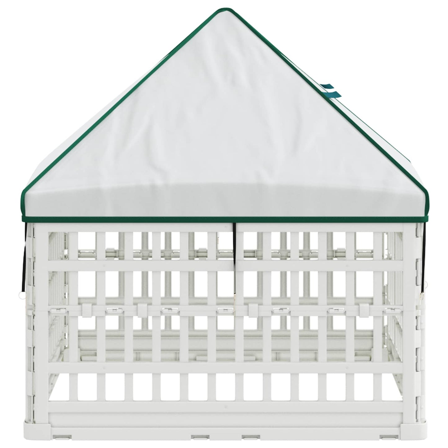 4 Panelers Hundelufter med Tag 88 x 88 x 112 cm Plastik Hvid