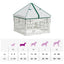 4 Panelers Hundelufter med Tag 88 x 88 x 112 cm Plastik Hvid