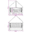 4 Panelers Hundelufter med Tag 88 x 88 x 112 cm Plastik Hvid