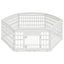 6 Panelers hundelegeplads 177,5 x 154,5 x 58 cm Plastik Hvid