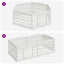 6 Panelers hundelegeplads 177,5 x 154,5 x 58 cm Plastik Hvid