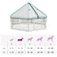 6 Panelers hundelegeplads 177,5 x 154,5 x 112 cm Plastik Hvid