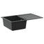Vask Sort 780 x 500 mm 80% Kvarts og 20% Resin