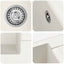 Vask Hvid 620 x 500 mm 80% Kvarts og 20% Resin