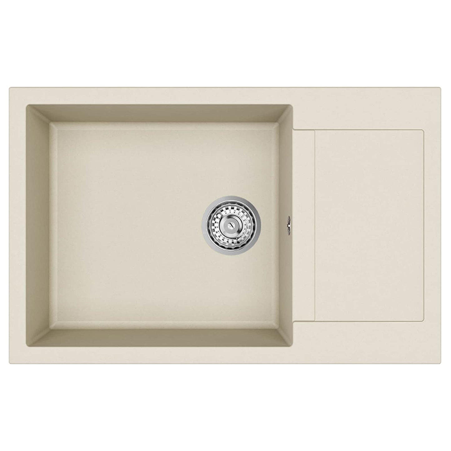Vask Beige 780 x 500 mm 80% Kvarts og 20% Resin