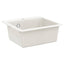 Vask 80% Kvarts og 20% Resin 470 x 440 mm Hvid
