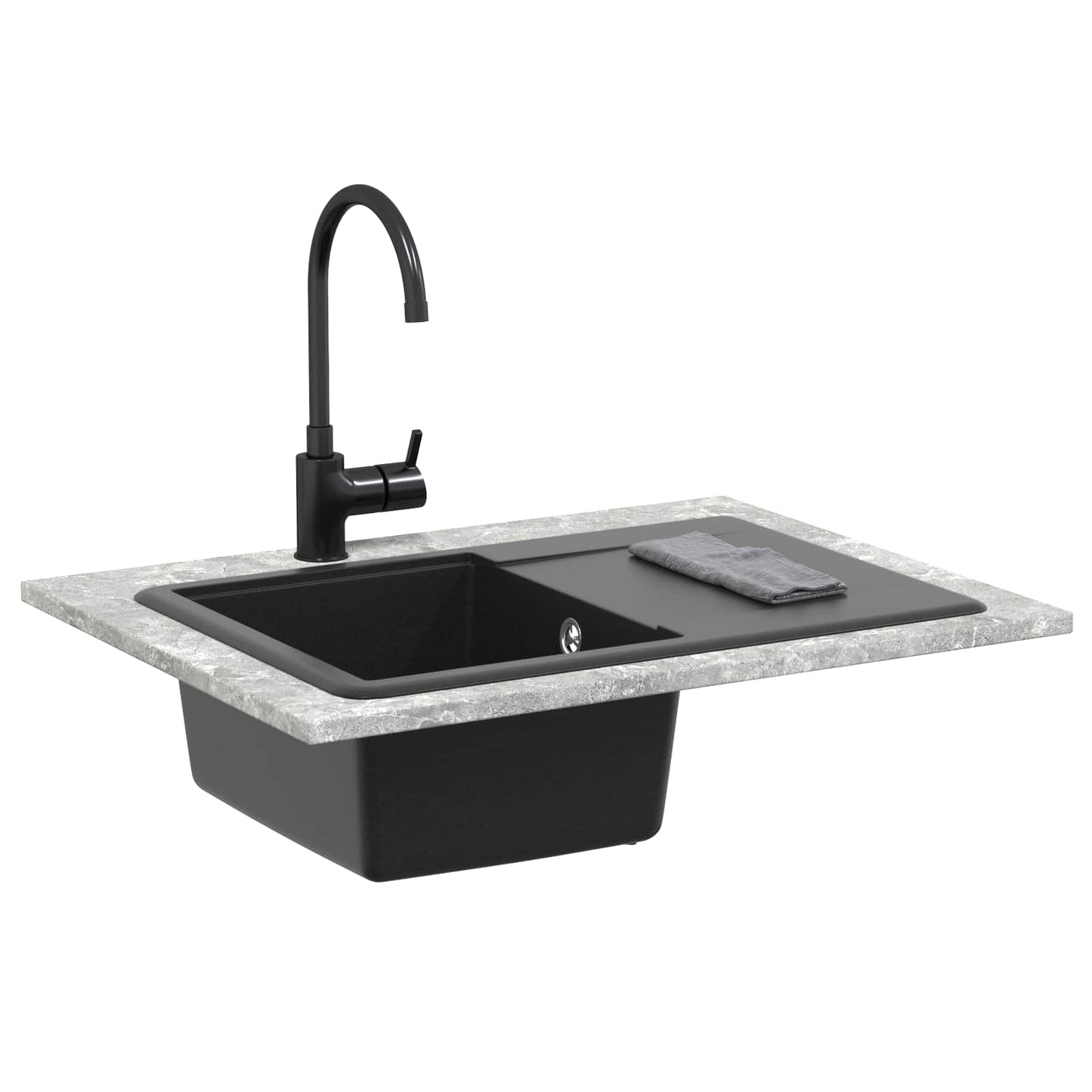 Vask Sort 670 x 460 mm Granit