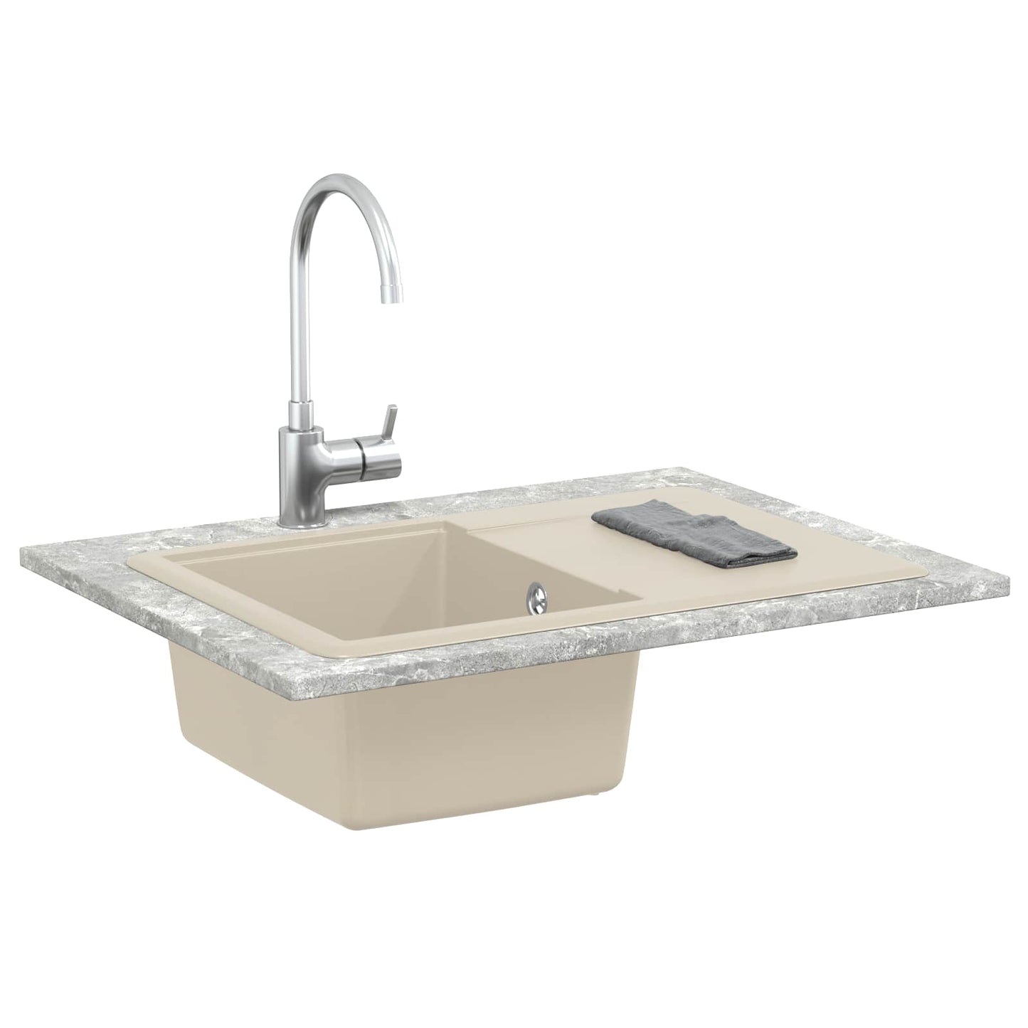Vask Beige 670 x 460 mm 80% Kvarts og 20% Resin