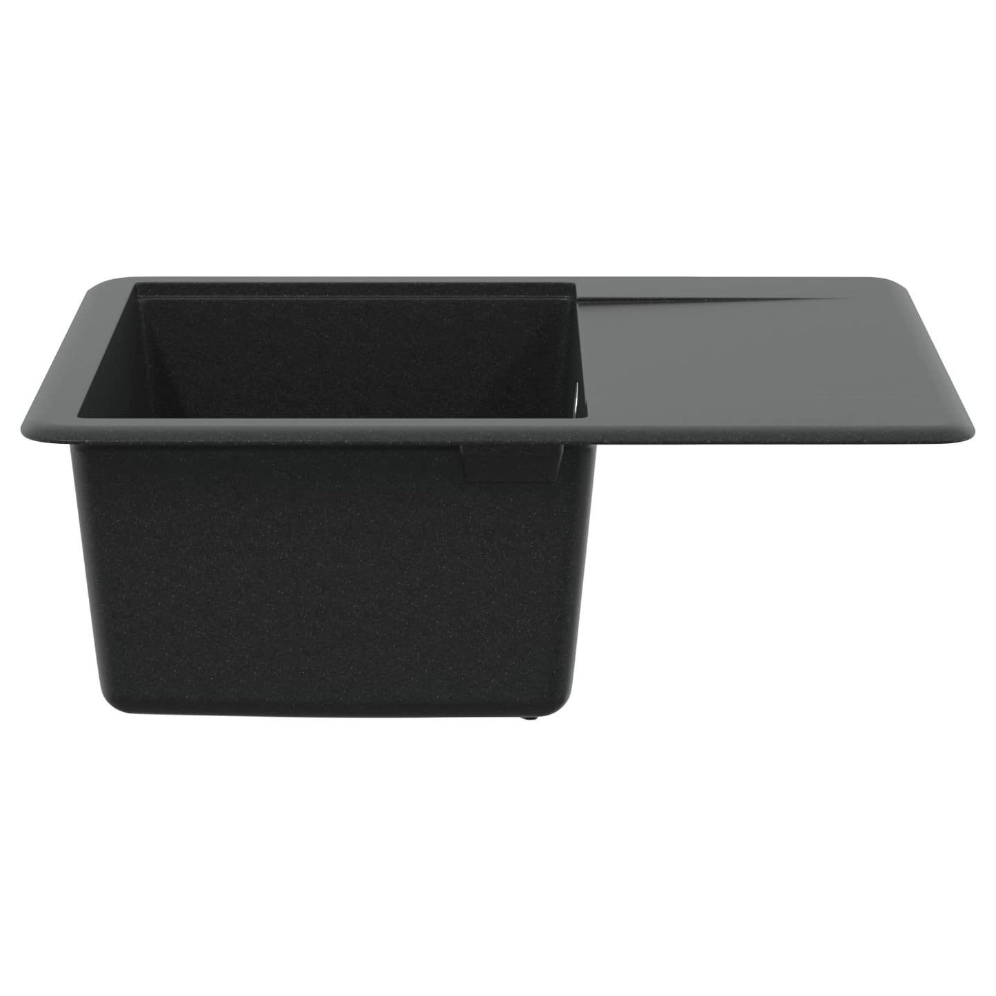 Vask 80% Kvarts og 20% Resin 560 x 460 mm Sort