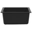 Vask 80% Kvarts og 20% Resin 370 x 460 mm Sort