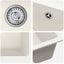 Vask 80% Kvarts og 20% Resin 370 x 460 mm Hvid