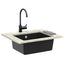 Vask Sort 530 x 460 mm 80% Kvarts og 20% Resin