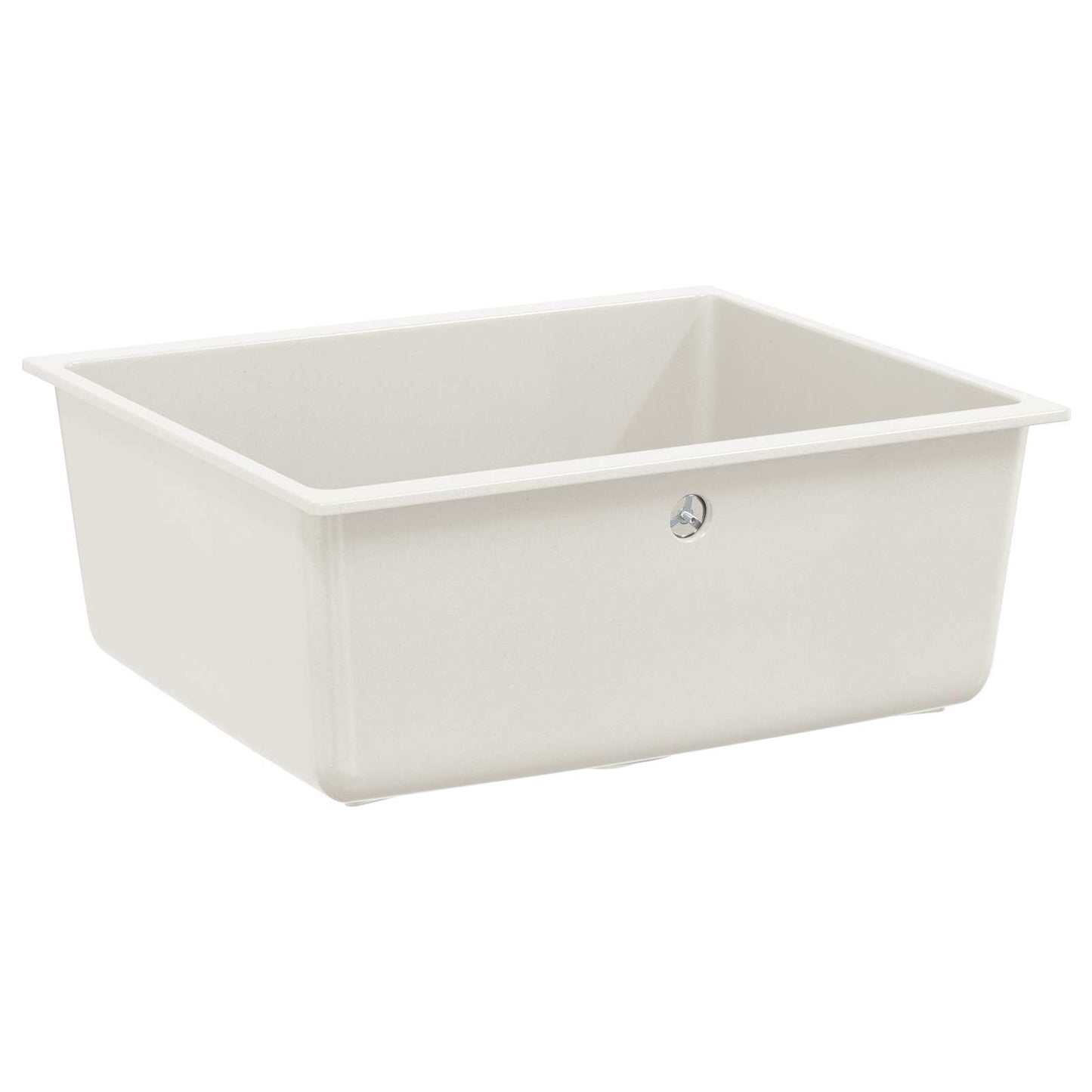Vask 80% Kvarts og 20% Resin 530 x 460 mm Hvid