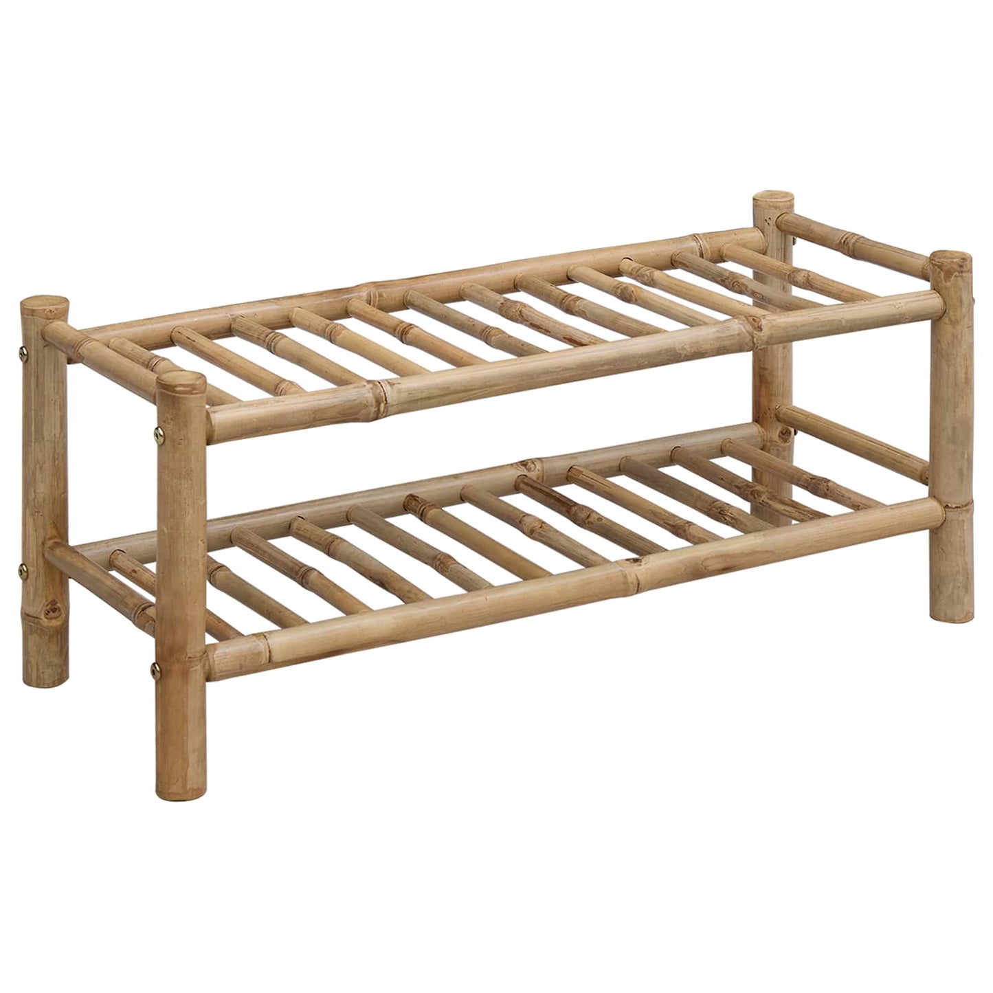 Skostativ med hylde Naturfarvet 68 x 28 x 30 cm Bambus