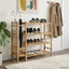 Skostativ med hylde Naturfarvet 88 x 27 x 80 cm Bambus