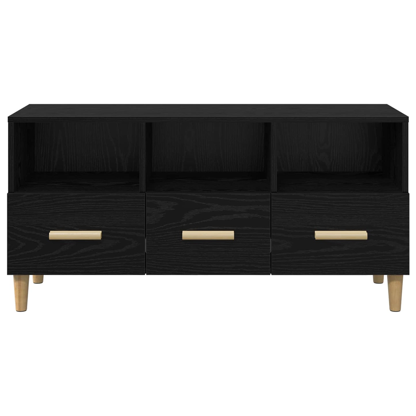 TV-skab med skuffe Sort eg 102 x 36 x 50 cm Konstrueret træ