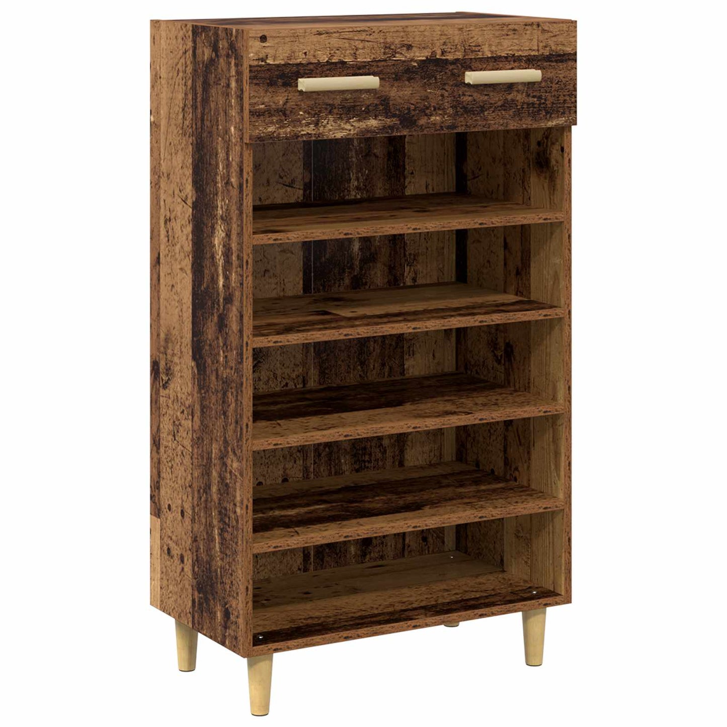Sko skab med hylde Gammelt træ 60 x 35 x 105 cm Konstrueret træ