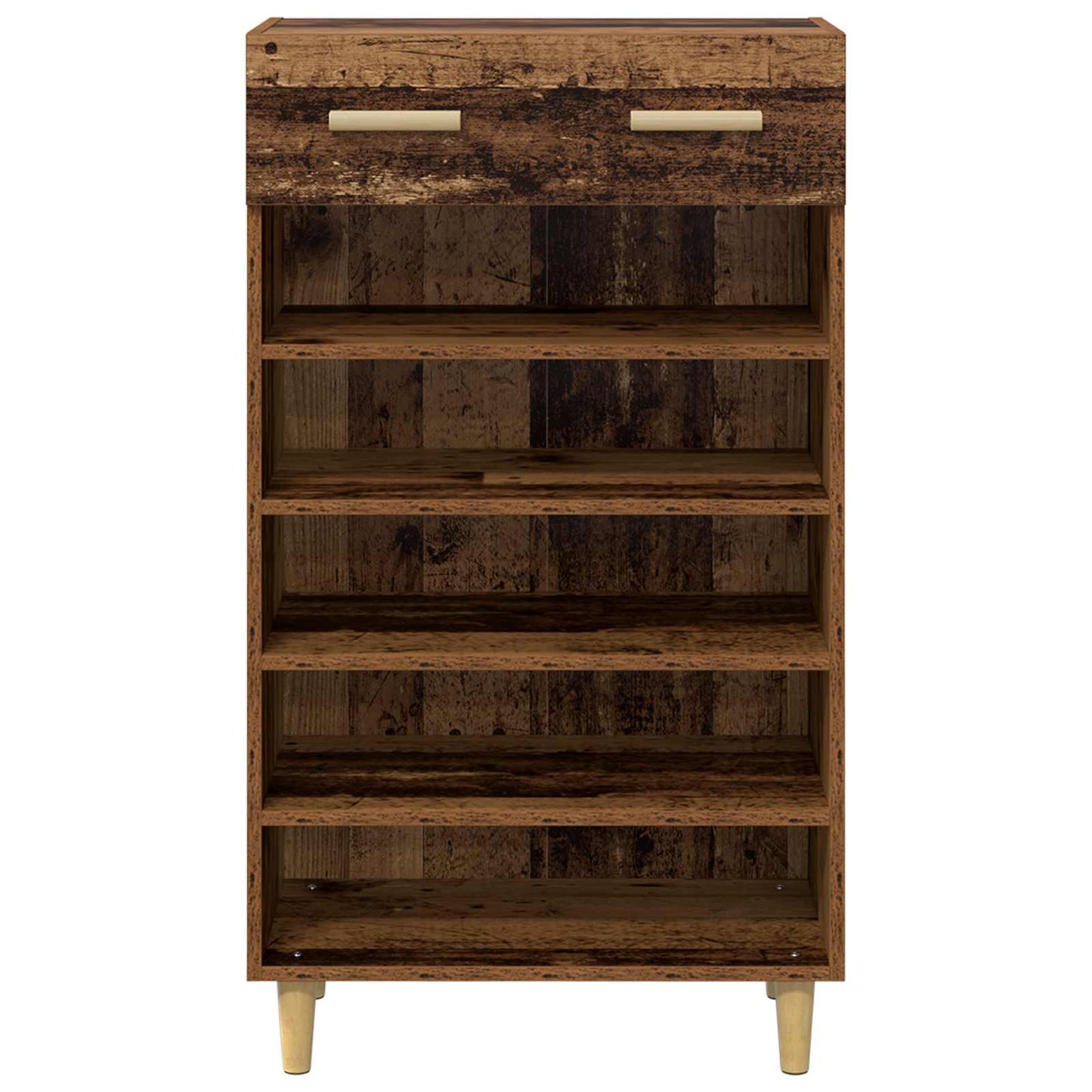 Sko skab med hylde Gammelt træ 60 x 35 x 105 cm Konstrueret træ