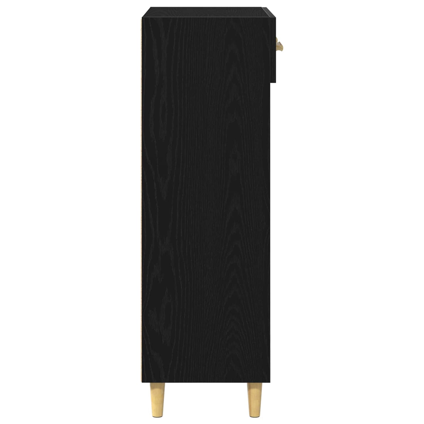 Sko skab med skuffe Sort eg 60 x 35 x 105 cm Konstrueret træ
