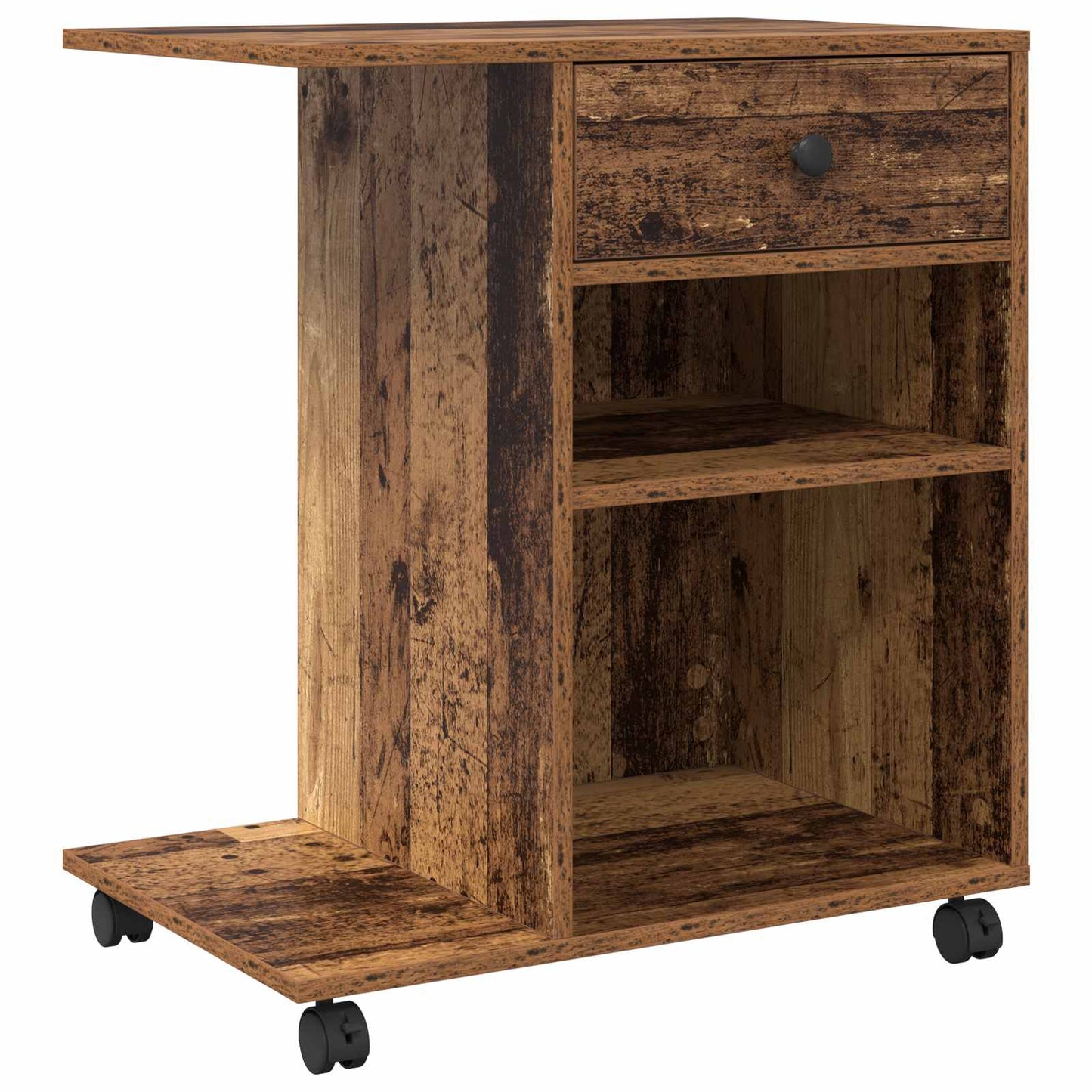 Printerstand Gammelt træ 60 x 40 x 68.5 cm Konstrueret træ