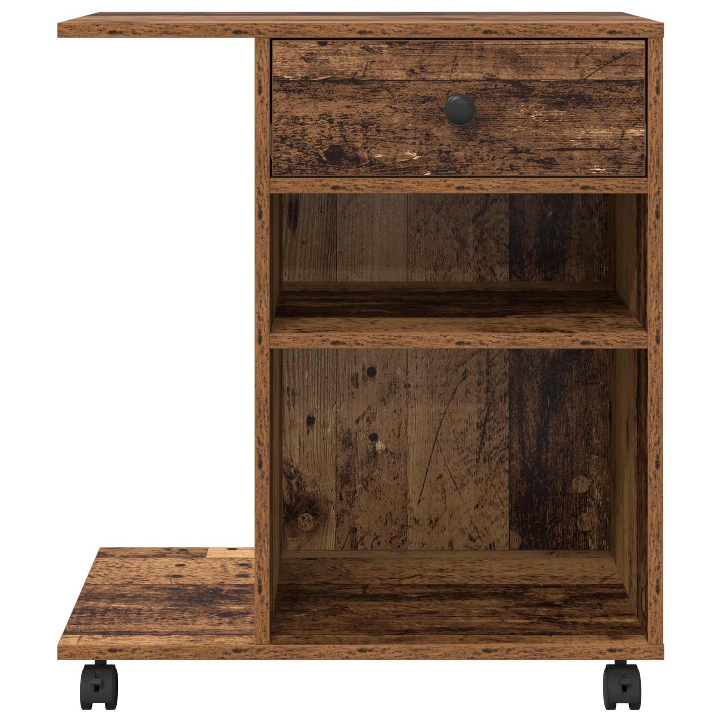 Printerstand Gammelt træ 60 x 40 x 68.5 cm Konstrueret træ