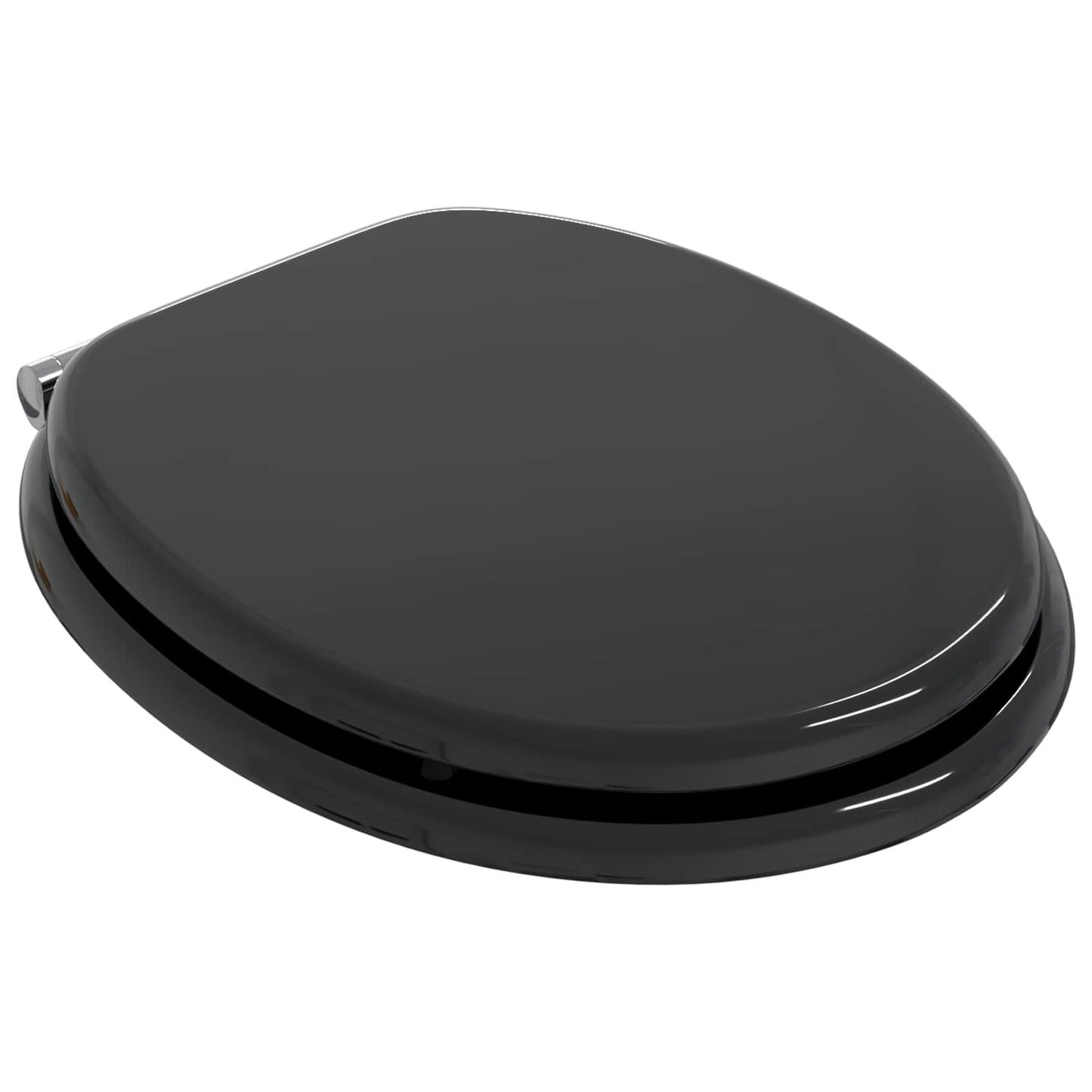 Blødt lukket toiletbræt Sort 44 x 38 cm MDF plade