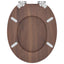 Blødt lukket toiletbræt Brun 44 x 38 cm MDF plade