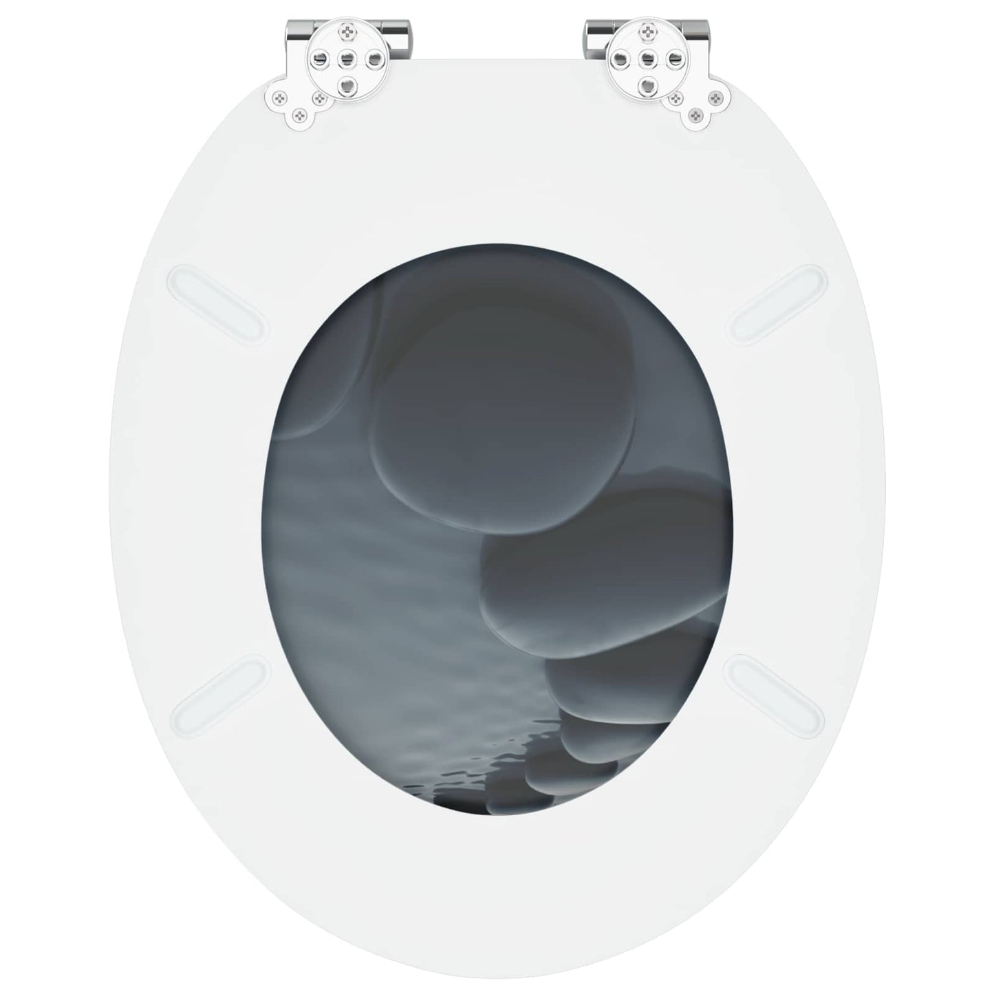 Blødt lukket toiletbræt Grå 44 x 38 cm MDF plade