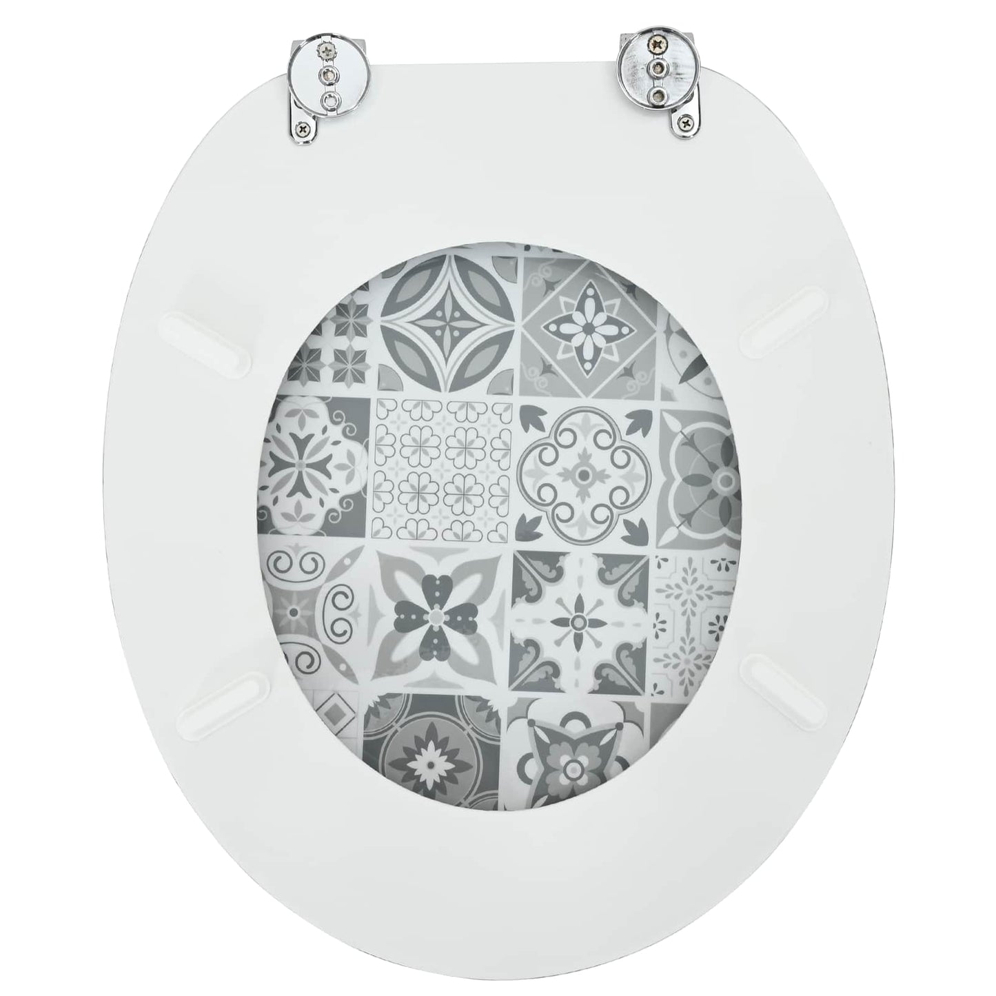 Blødt lukket toiletbræt Grå 44 x 38 cm MDF plade