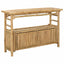 Konsolbord med hylde Naturfarvet 110 x 35 x 75 cm Bambus